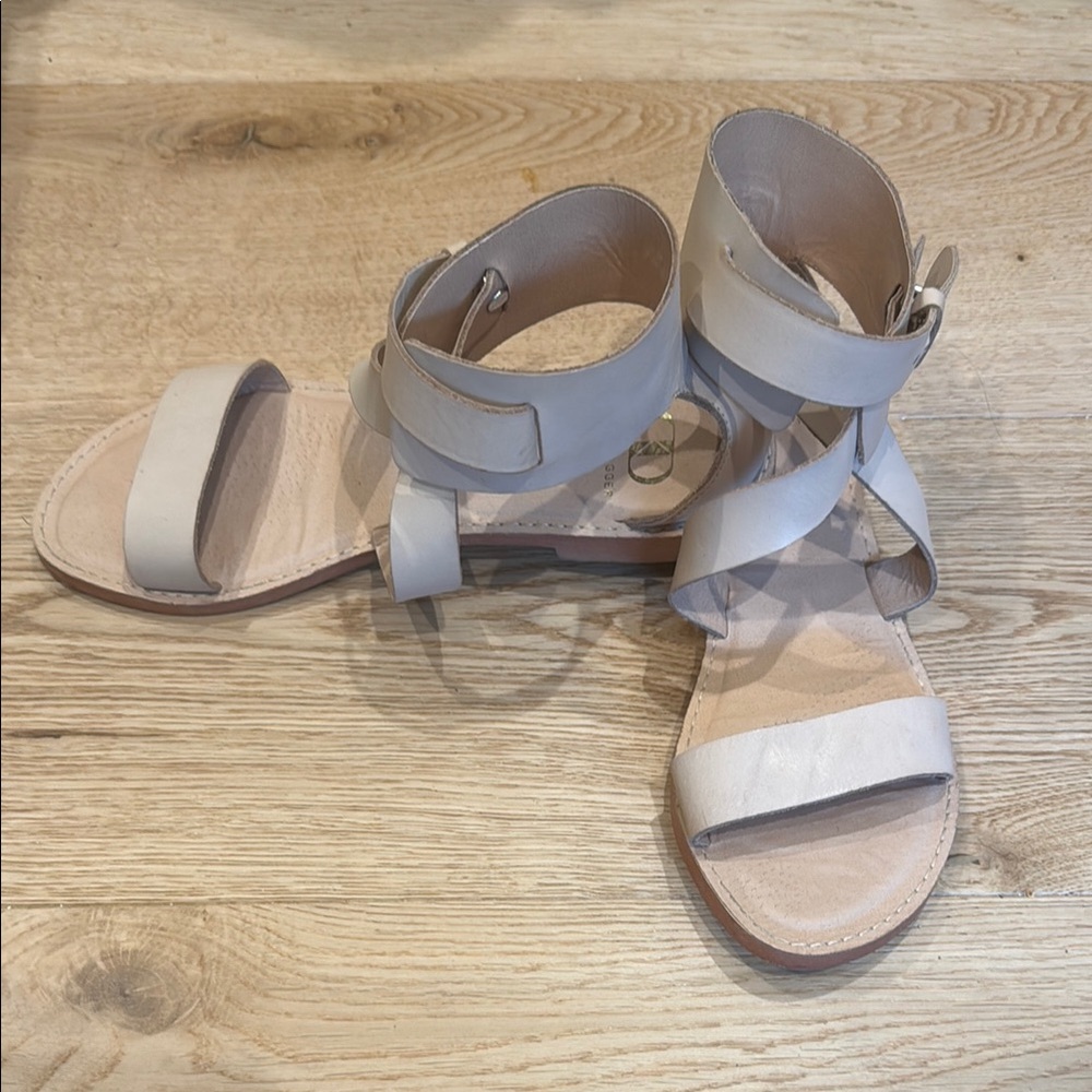 Kelsi Dagger Natural Sandals with Adjustable Ankle Strap